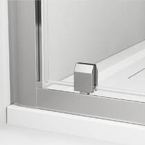 Душові двері Ronal Arelia D20S21404007 1400 мм розсувні, скло прозоре, профіль срібний полірований, фото №4