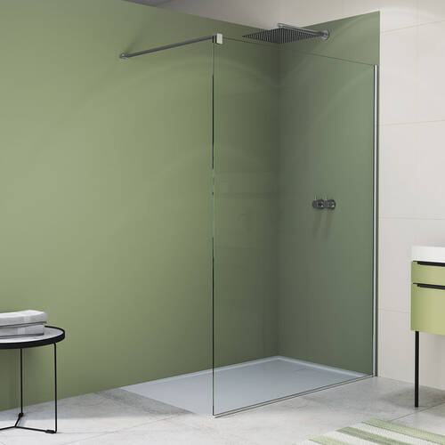 Душевая стенка Ronal Easy Walk-in STR4P1505007 150х200 см профиль алюмино-хром/стекло прозрачное, фото 1