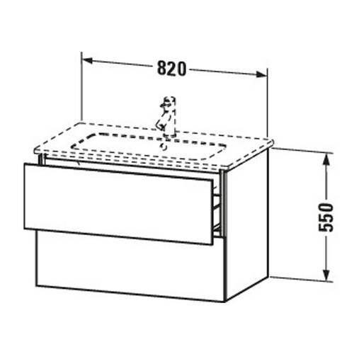Тумба для раковины Duravit L-Cube LC624101818 подвесная, матовый белый, фото 5