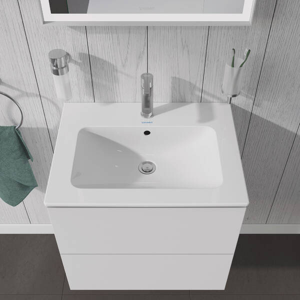 Тумба для раковини Duravit L-Cube LC624001818 62 см підвісна, білий матовий, фото 5