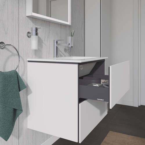 Тумба для раковини Duravit L-Cube LC624001818 62 см підвісна, білий матовий, фото 6