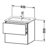 Тумба для раковини Duravit L-Cube LC624001818 62 см підвісна, білий матовий, фото №3