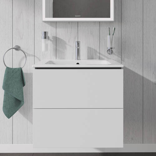 Тумба для раковини Duravit L-Cube LC624001818 62 см підвісна, білий матовий, фото 1