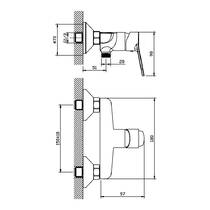Смеситель для душа Devit Lite 550543C, хром, фото №2