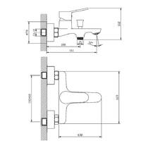 Смеситель для ванны Devit Lite 550544C, хром, фото №2