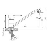 Смеситель для кухни Devit Lite 550546C с длинным изливом, хром, фото №2