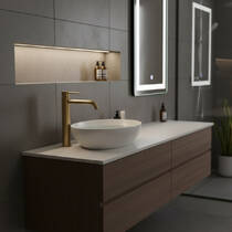 Змішувач для раковини Gessi Gessi316 54006-726 без донного клапану, бронза, фото №6