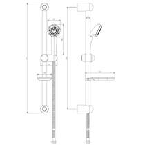Душовий набір Primera Lite 550547C зі штангою, хром, фото №2