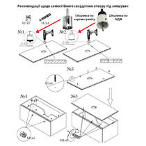 Тумба консольная Аква Родос Ostin 22185 белый мат со столешницей керамо-гранит Namibia Black 90 см и раковиной Olive 74 см, фото №6