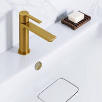 Смеситель для раковины Cersanit Virgo S951-865 брашированное золото, фото №1