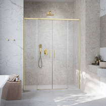 Душевые двери Radaway Idea 8 10380535-99-01 200x200 см прозрачное стекло, профиль золото, фото №1
