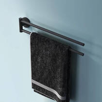 Полотенцедержатель Am.Pm X-Joy A85A32622 двойной динамический, черный матовый, фото №1