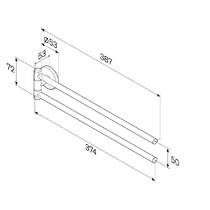 Полотенцедержатель Am.Pm X-Joy A85A32622 двойной динамический, черный матовый, фото №7