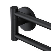 Полотенцедержатель Am.Pm X-Joy A85A32622 двойной динамический, черный матовый, фото №3