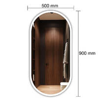 Дзеркало J-Mirror Sofia Inox 900x500 мм з Led-підсвічуванням, матова латунь, фото №5