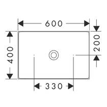 Раковина Axor Suite 42004140 на стільницю 60 см, бронза, фото №3