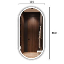 Дзеркало J-Mirror Sofia Inox 1000x600 мм з Led-підсвічуванням, матова латунь, фото №5