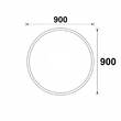 Зеркало J-Mirror Carlotta Inox 90x90 см с LED-подсветкой, рама матовая латунь, фото 4