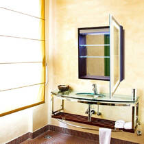 Дзеркальна шафа J-Mirror Leonardo 70х60 см з підсвічуванням, білий матовий, фото №4