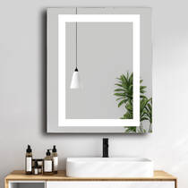 Дзеркальна шафа J-Mirror Leonardo 70х60 см з підсвічуванням, білий матовий, фото №6