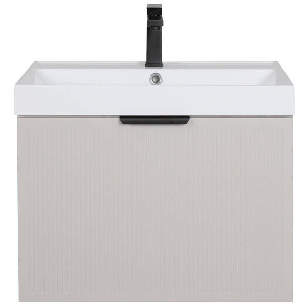 Тумба Аква Родос Fabio консольна кашемір з раковиною Fabio 60 см, фото 4