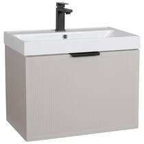 Тумба Аква Родос Fabio консольна кашемір з раковиною Fabio 60 см, фото №2