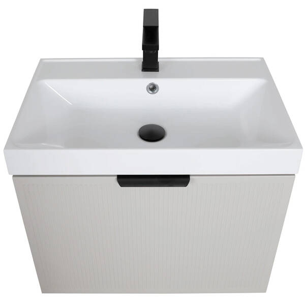 Тумба Аква Родос Fabio консольна кашемір з раковиною Fabio 60 см, фото 5