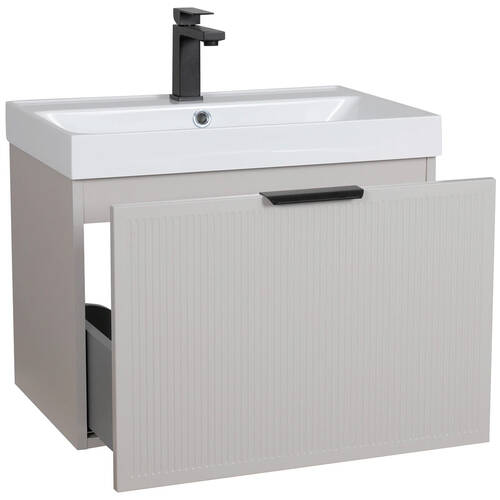 Тумба Аква Родос Fabio консольна кашемір з раковиною Fabio 60 см, фото 3