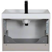 Тумба Аква Родос Fabio консольна кашемір з раковиною Fabio 60 см, фото №7