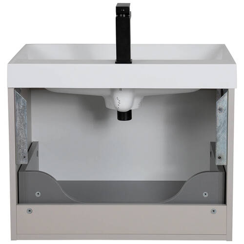 Тумба Аква Родос Fabio консольна кашемір з раковиною Fabio 60 см, фото 7