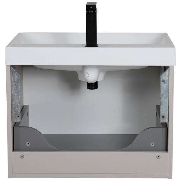 Тумба Аква Родос Fabio консольна кашемір з раковиною Fabio 60 см, фото 7