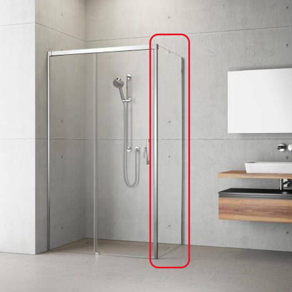 Боковая стенка Radaway Idea S1 1000Rх2000 прозрачное стекло, профиль хром, фото 1