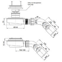 Сифон для душових піддонів Radaway HS1 зі зливним отвором 90 мм, фото №3