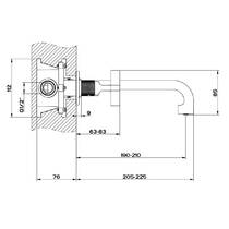 Змішувач прихованого монтажу для раковини Gessi Inciso 58190-031 хром (зовнішня частина), фото №3