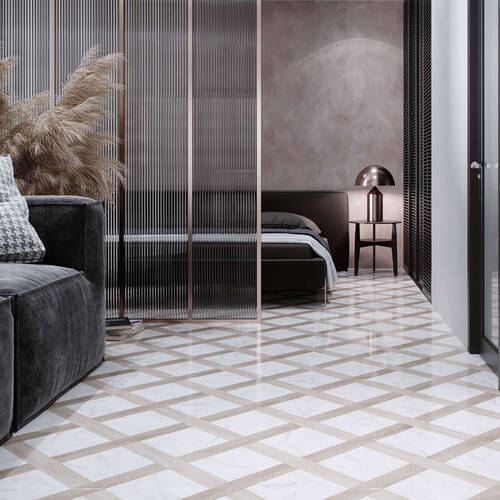 Керамограніт Golden Tile Marmo Wood Grate білий 4V0800 40x40 см, фото 1