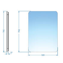 Дзеркало Devit Basic 4500700 500х700 мм закруглене, фото №3