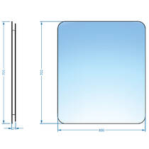 Дзеркало Devit Basic 4600700 600х700 мм закруглене, фото №3