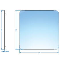 Зеркало Devit Basic 4700700 700х700 мм закругленное, фото №3