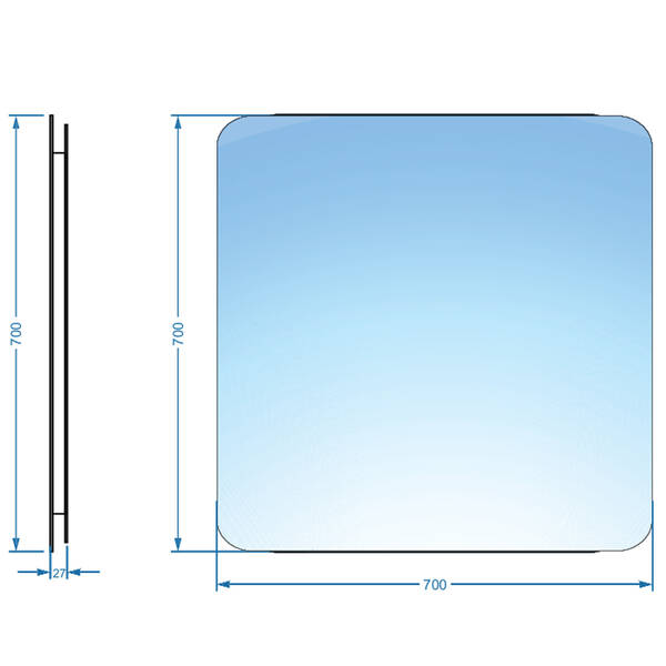 Дзеркало Devit Basic 4700700 700х700 мм закруглене, фото 3