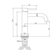 Змішувач для раковини Devit Flow 550534N, brushed nickel, фото №3