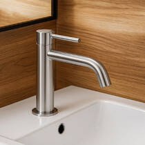 Смеситель для раковины Devit Flow 550534N, brushed nickel, фото №1