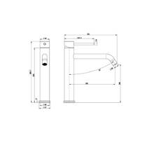Смеситель для раковины Devit Flow 550533С, высокий, хром, фото №3