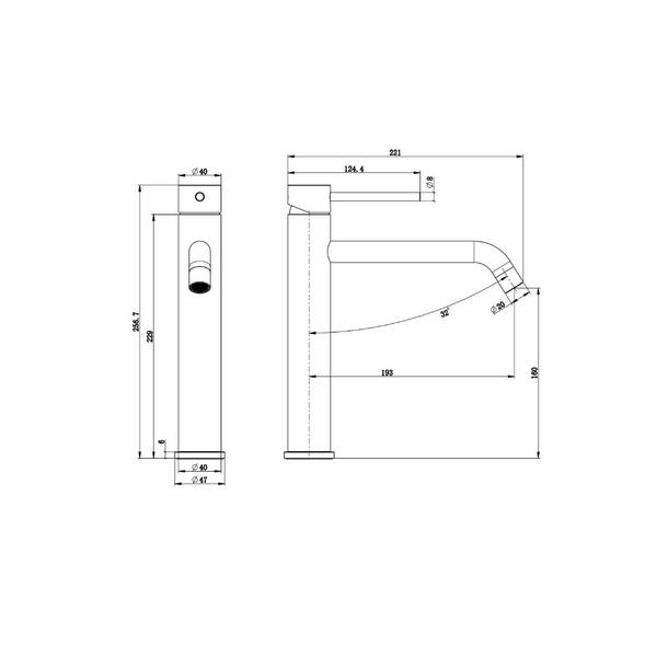 Змішувач для раковини Devit Flow 550533B, високий, чорний матовий