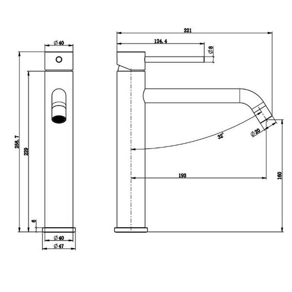 Змішувач для раковини Devit Flow 550533N, високий, нікель матовий, фото 3