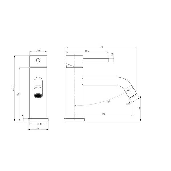 Смеситель для раковины Devit Flow 550547C, хром, фото 3