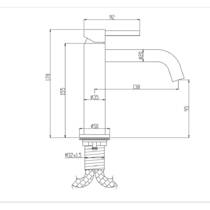Смеситель для раковины Devit Flow 550547B, черный матовый, фото №3