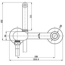 Гигиенический душ Devit Flow 550540C на 2 отверстия, хром, фото №3