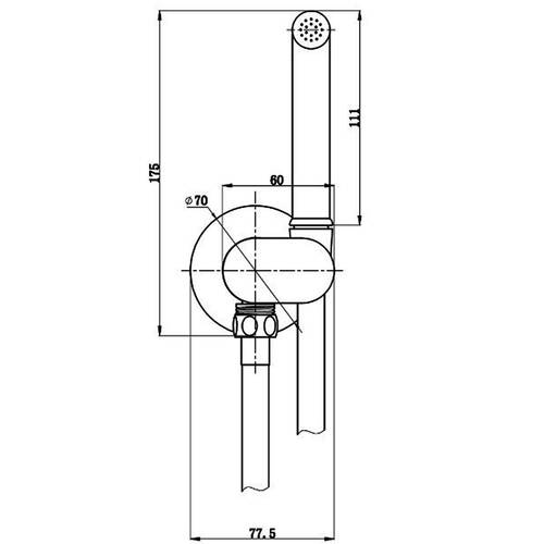 Гигиенический душ Devit Flow 550539C, хром, фото 3