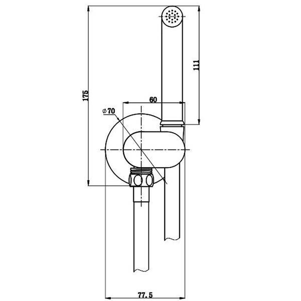 Гигиенический душ Devit Flow 550539C, хром, фото 3