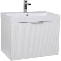 Тумба Аква Родос Fabio 30967 консольная белый мат с раковиной Fabio 60 см, фото №2